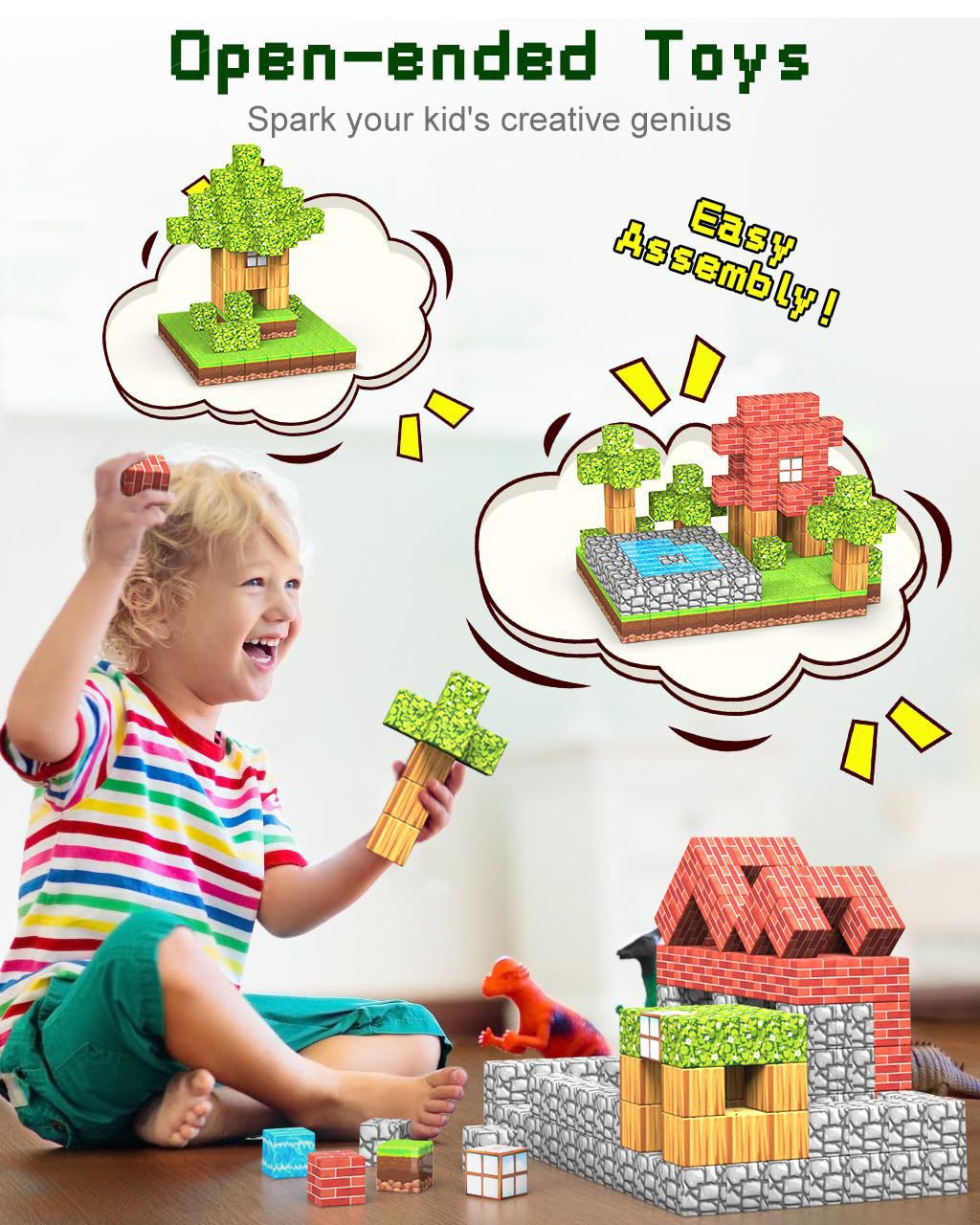 100pcs Magnetic Building Blocks DIY Set for Kids