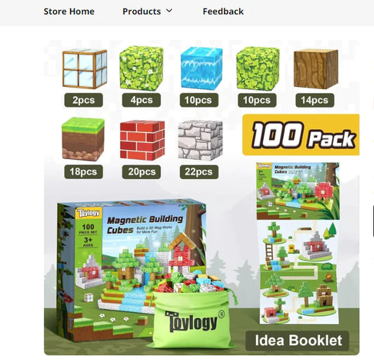 100pcs Magnetic Building Blocks DIY Set for Kids