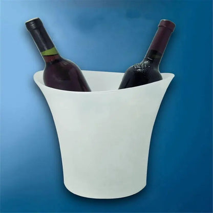 Round Plastic Ice Bucket with LED Lighting